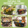 Garden Harvest Basket, Metal Mesh Picking Basket with Attached Handles