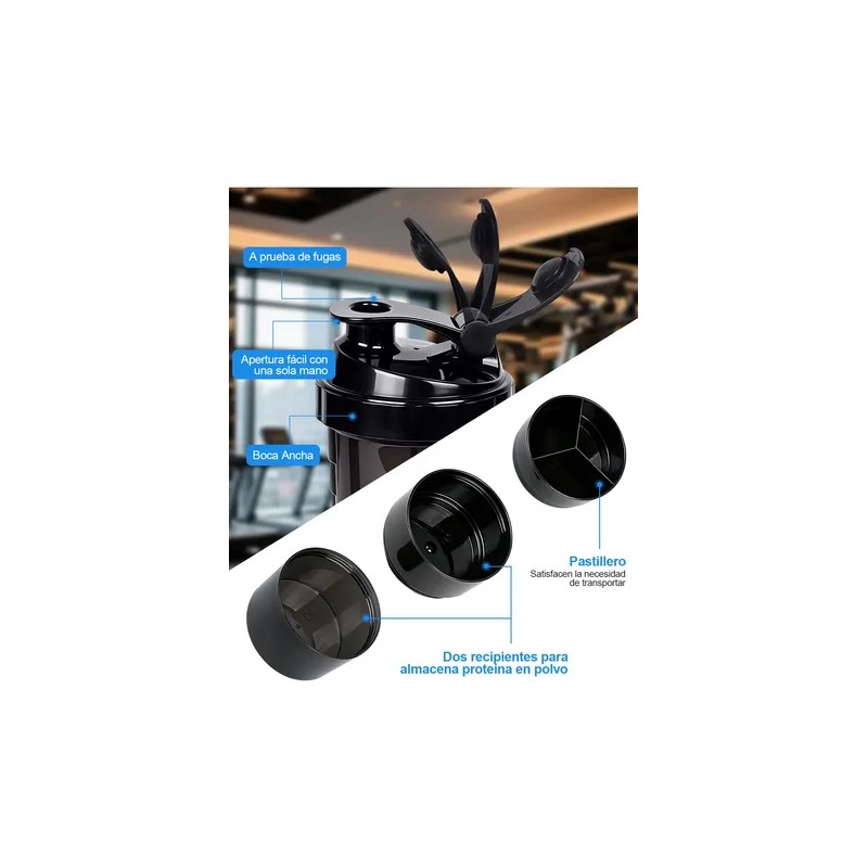 Vaso Mezclador Shaker Proteina Gym Multifuncional Y Portátil