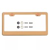 KA License Plate Frame Rose Gold Mirror Chrome Stainless Steel