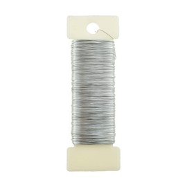 HAHIYO 26Gauge Silver Wire - 1 Roll, 38 Yards (115 Feet) Flexible Floral Wire for Crafts, Christmas Wreaths, Tree & Flower Arrangement, Wedding DIY