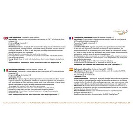Vita World Vitamin D3 Drops 1,000 I.E. (50 ml) from Lanolin high bioavailability Oil Base Made in Germany