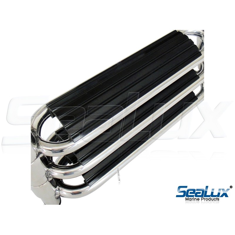SeaLux Marine Ergonomic Oval Tubing 3-Step Drop Down Boarding Ladder