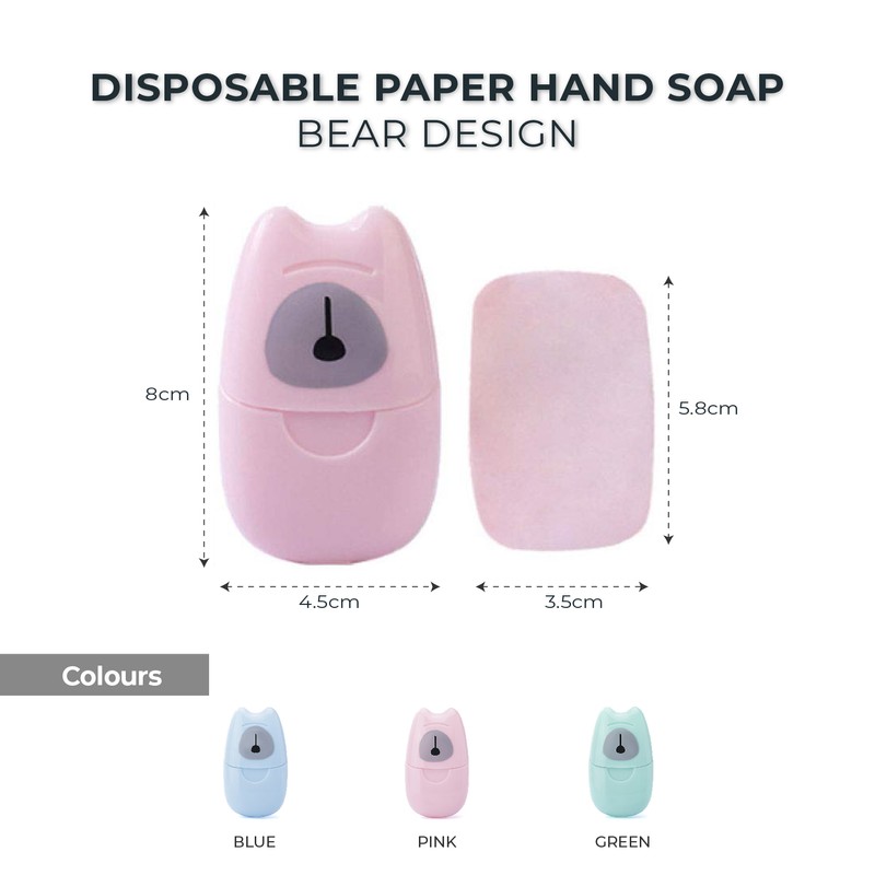 [LOCAL STOCK]Disposable Paper Soap Outdoor Travel Soap Paper Washing Hand