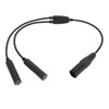 Aviation Headset Adapter, GA Dual Plug to for 5 Pin
