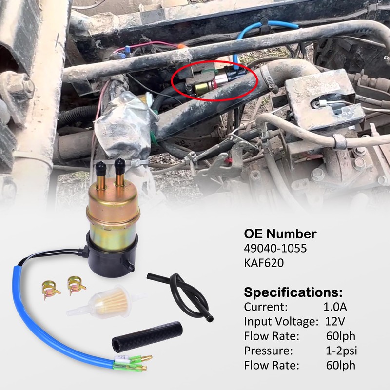 Electric Fuel Pump for Kawasaki Mule 3000 3010 3020 2520
