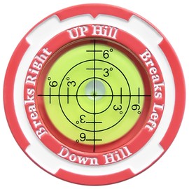 GreenNav Pro-High Precision Golf Green Reader & Golf Ball Marker with Horizontal Bubble Level, Essential Slope & Putt Line Reading Aid, Golf Accessories for Men Women (Rosered&Green1)