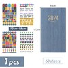 2024 Planner A6 with Sticker, 52 Week Calendar, Weekly Planner,