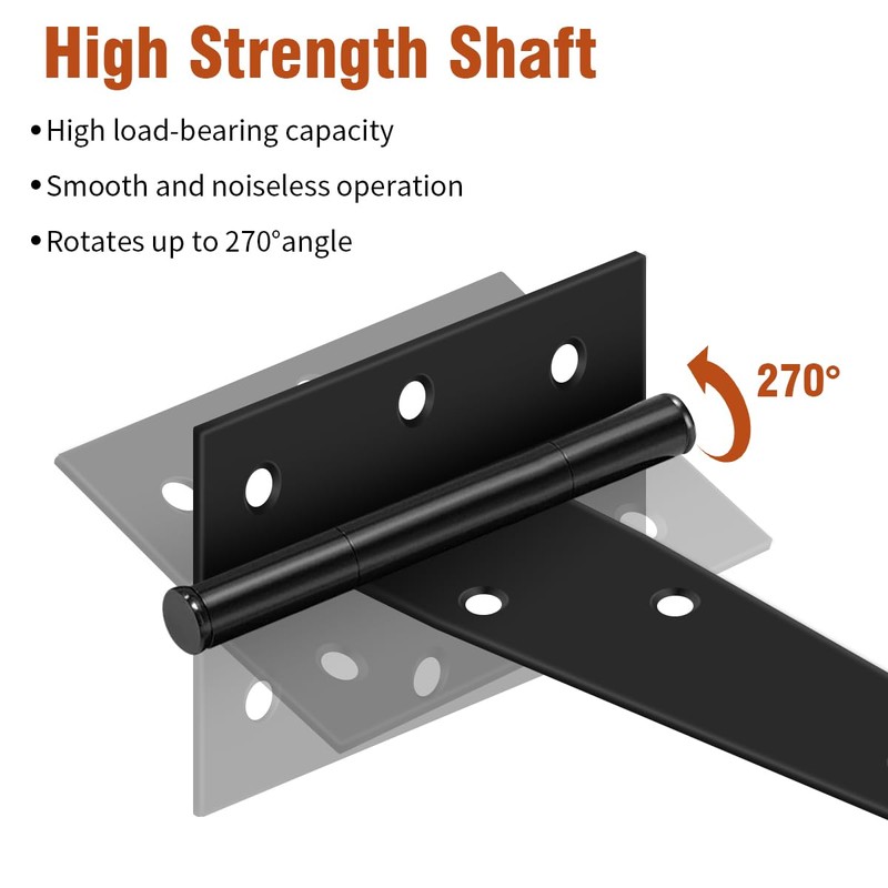 Shed Door Hinges, 8 Inch (200mm) Door Hinges, Heavy Duty