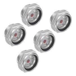 CoCud Air Compressor Oil Sight Glass, | M24x1.5mm Male | Aluminum Hex Head Oil Liquid Level Indicator Glass Window - (Applications: for Gearbox Fittings), 5-Pieces