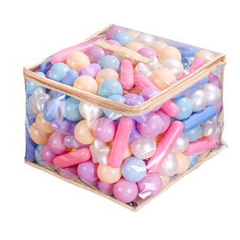 Ball Pit Balls for Kids, Pool Toys Thicken Soft Plastic Balls for Ball Pit BPA Free Toddler Toy 3 Shapes (Balls, Star, Stick) Mixed Light Purple Series 100pcs