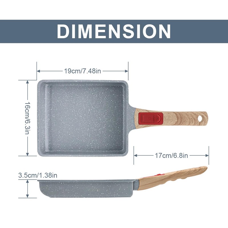 AIKENBBKK Ceramic Nonstick Tamagoyaki Pan, Japanese Omelette Pan omelette egg