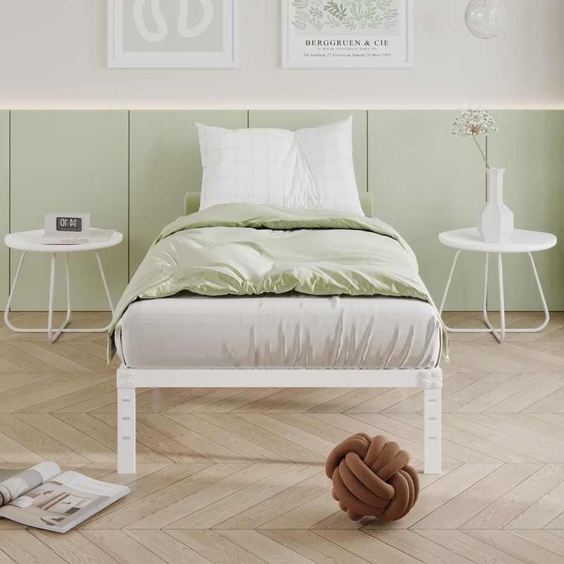 Cieemine 12 Inch Twin Bed Frames, Heavy Duty Metal Twin