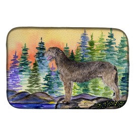 Caroline's Treasures SS8205DDM Irish Wolfhound Dish Drying Mat Absorbent Dish Drying Mat Pad for Kitchen Counter Dish Drainer Mat for Countertop, 14 x 21", Multicolor