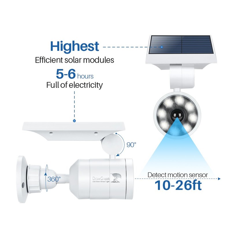 Solar Motion Lights for Outside Aluminum case(Not plastic), Solar Flood
