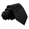 DQT Plain Glossy Satin Polyester Wedding Neck Tie for Boys