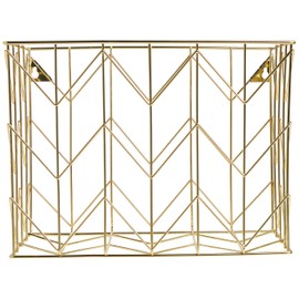 U Brands Hanging File Desk Organizer, Wire Metal, Gold - 894U02-06