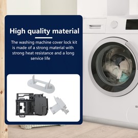 Gxcdizx Washer Lid Lock Switch & Lid Lock Bezel & Lock Striker Replaces WH01X26114, WH01X24114, 290D1580P001, 290D1580P002 for GE Hotpoint Top Load Washer Replacement