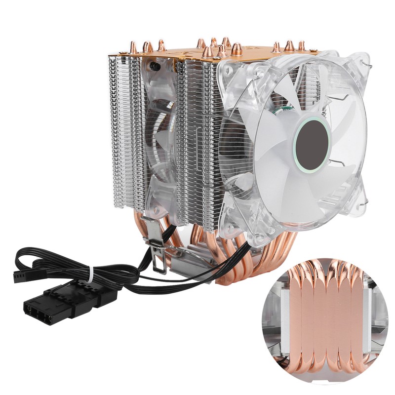 LANSHUO CPU Cooler Computer Supplies 4Pin for Intel LGA/775/1155/1156/1366 AMD/AM2/AM2+/AM3