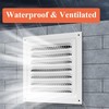 Louvered Ventilation Grille, 2pcs Aluminum Vent Protection Cover Air Flow
