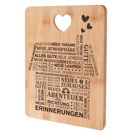 Trukafie Housewarming Gifts, 28 x 22 x 1 cm, Bamboo Chopping Board, Gift for Housewarming, Housewarming Gift, Home, Housewarming Gift