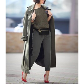 UTO Fanny Pack for Men&Women Waterproof Nylon Fashion Slim Lightweight Waist Pack Bag with 3 Zipper Pockets CA