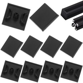 2020 V Slot Aluminum End Caps Set of 10 Aluminum Extruded Plugs Decorative Accessories Aluminum Profile End Cover Plate Dust Debris Protective Internal Assembly Quick Installation 3D Printer Parts