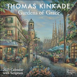 Thomas Kinkade Gardens of Grace with Scripture 2025 Wall Calendar: Original Andrews McMeel-Kalender [Kalender]