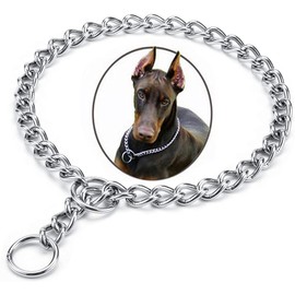 Chain Dog Training Choke Collar, Adjustable Stainless Steel Chain Slip Collars，Stainless Steel Chain Training Dog Collar Best for Small Medium Large Dogs