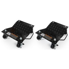 MaxWorks 51038 16" x 12" Solid Steel 2 Piece Car Dolly with 3" Swivel Wheels