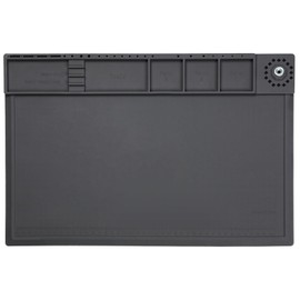 SIVIAS Silicone Soldering Mat Heat Resistant 932°F, Expanding the Repair Area Electronic Repair Work Mat, Insulation Silicone Repair Mat with Magnetic Area, Cell Phone Laptop Repair, SI-02