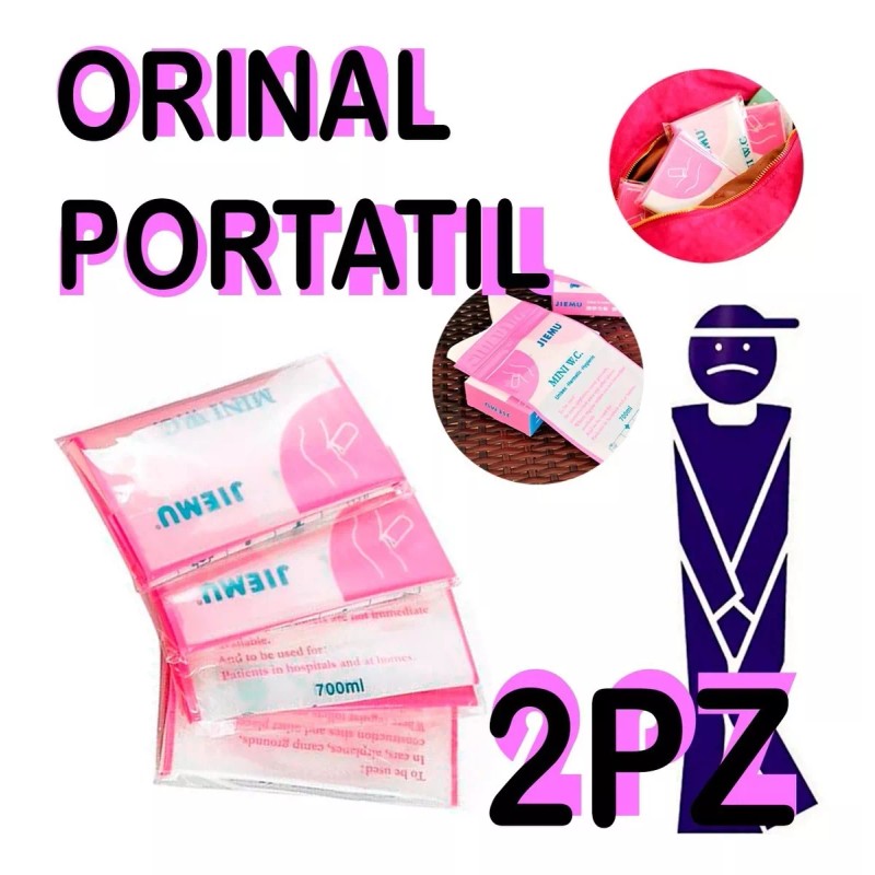 Veraly Orinal Portátil Bolsa Emergencia Adulto Estirable Viaje 2p