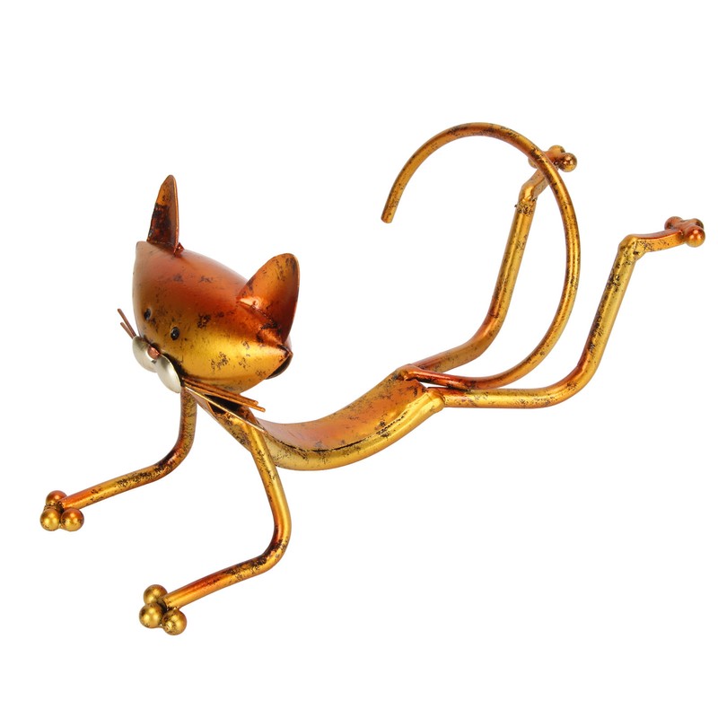Cat Wine Holder Innovative Modern Style Decorative Metal Cat Shaped