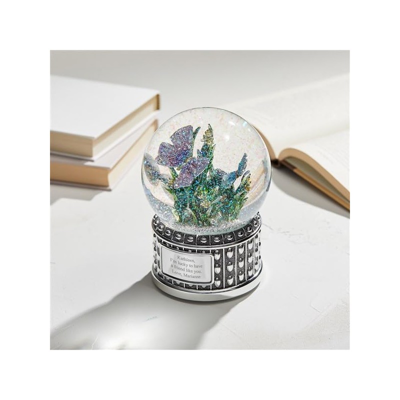THINGS REMEMBERED Jeweled Butterfly Musical Snow Globe (Free Customization), Plays