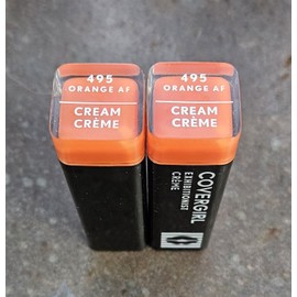 COVERGIRL 3 tubes Covergirl #495 ORANGE AF Exhibitionist Cream Lipstick 0.12 oz. ea