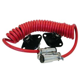 Roadmaster 146 Single Flexo-Coil 6-Wire Power Cord with Plugs and Sockets | Universal Fit | Water, Oil, & Chemical Resistant | Easy and Straightforward Installation with Instructions Included