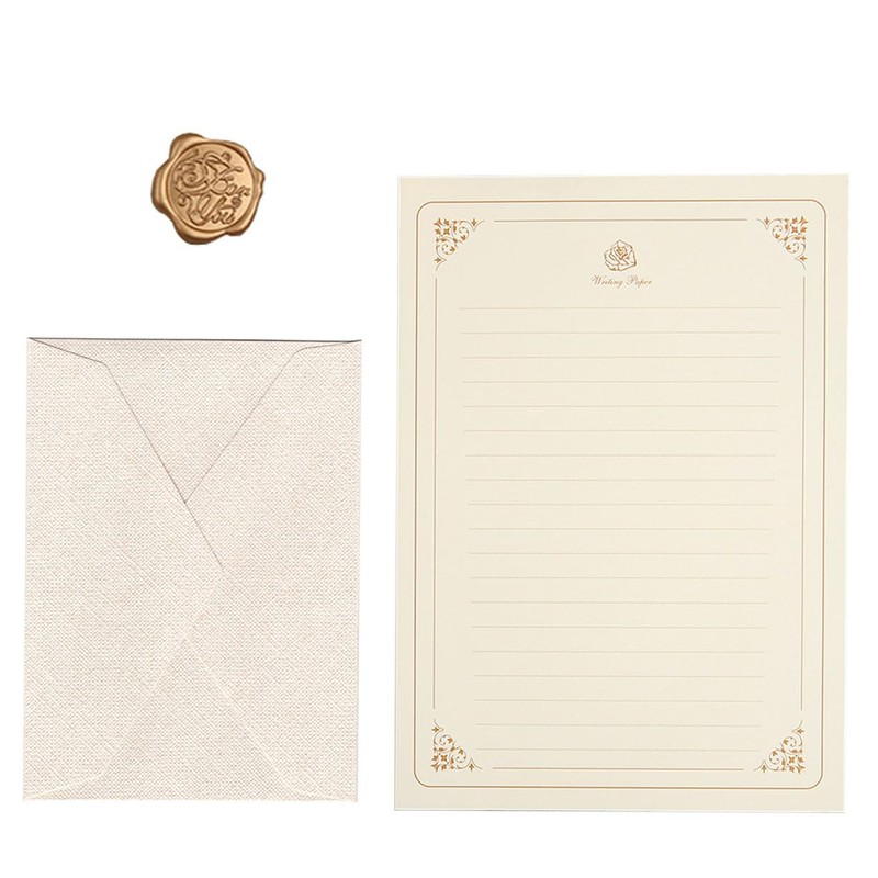 Letter Set: Handwritten Letter Set with Envelopes 6pcs, Writing Paper