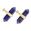 mookaitedecor Set of 2 Lapis Lazuli Double Crystal Points Drawer