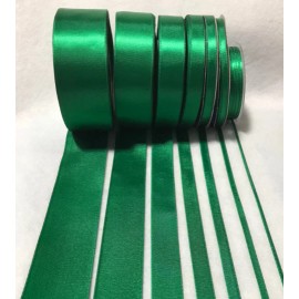 Emerald Green Double Sided Satin Ribbon-Made in France (7 Widths to choose from) - 3/8"
