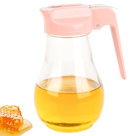 DODAMOUR - Dispensador de jarabe de 13 onzas con tapa de zinc fundido, vertedores sin goteo para jarabe de arce, botella dispensadora de aceite con mango antideslizante, tarro de miel y recipiente