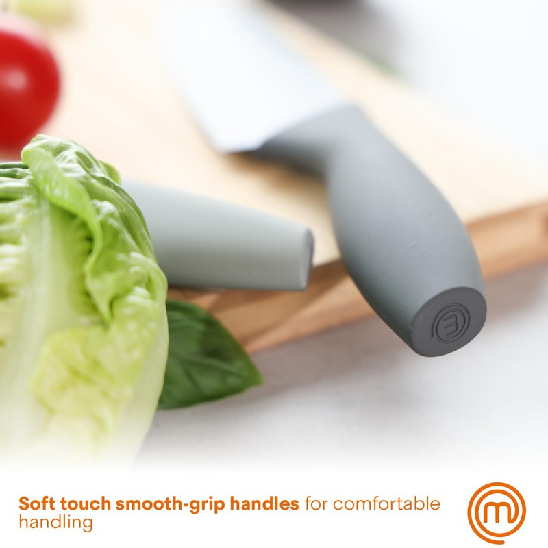 MasterChef Knife Block Set of 6 Kitchen Knives, Extra Sharp