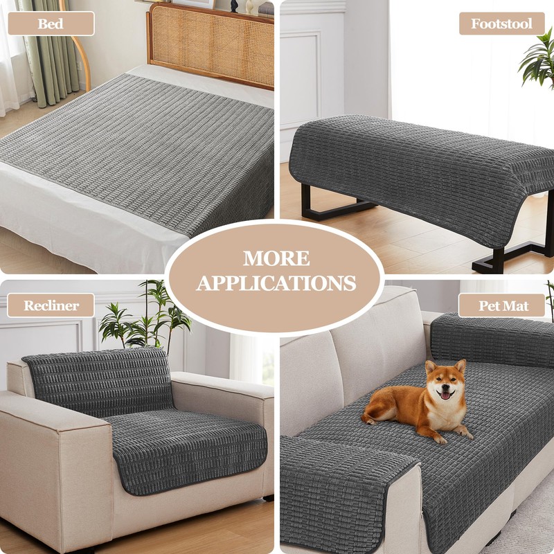 Meider Couch Covers Sofa Seat Covers, Anti-Slip Dog Mat Pet