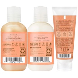 SheaMoisture Curl & Shine Shampoo, Conditioner & Curl Enhancing Smoothie, Travel-Size – Coconut & Hibiscus Curly Hair Products for Shiny Hair & Frizz Control, 3.2 Oz Ea (3 Piece Set)