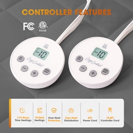 Valthie Heated Mattress Pad California King,Dual Control Electric Mattress Pad,Bed Warmer with 10 Heat Settings & 1-12 Hours Auto Shut Off,Fit Up to 8-21" Deep Pocket, Machine Washable(72"x84",Grey)