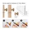 YAGU 10 Pack Polished Brass Kitchen Cabinet Knobs 1-1/8 Inch