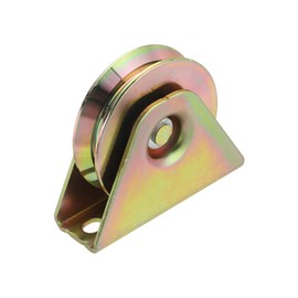 PATIKIL 3" V Groove Caster, V-Type Groove Wheel V Groove Pulley Sliding Gate Wheels for Driveway Gate Industrial Machines V Track Rail, Loading Capacity 772 Lbs