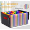 Expanding File Organiser Box Files Folder,24 Pockets Document Organiser Filing