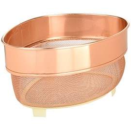 Wahei Freiz SUI Goot SUI-6086 Triangular Corner, Pure Copper, Captures Fine Garbage, Mesh, Good Drainage, Comes with Feet