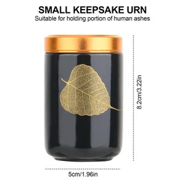 RUCUDIM Small Urns for Ashes Keepsake Urns 3'' Handicrafted Urn Mini Cremation Urn Mini Urn Made of Ceramic Ashes Decorative Urn Funeral Urn Cremation Memorial Urn for Pet or Human