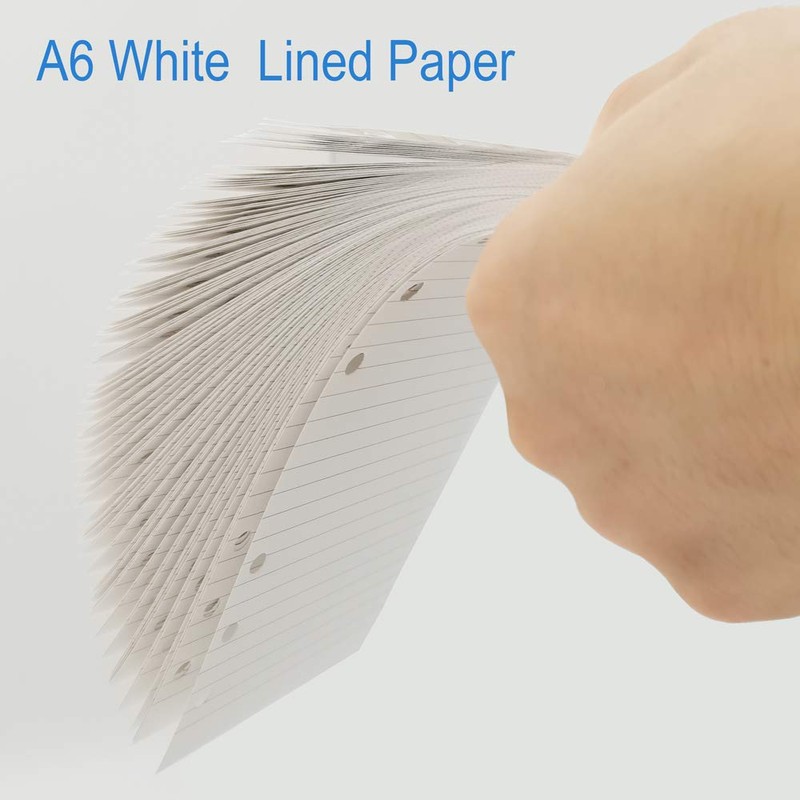 200 Sheets A6 Lined Paper for Filofax Personal Binder Planner,