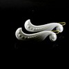 Set of 2 Paisley Clip 42 x 13 in White